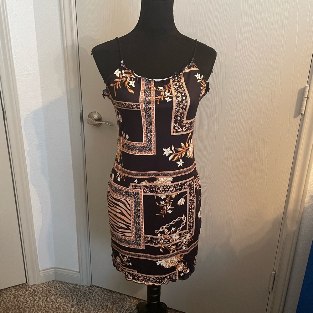 Chain Zebra Stripe print Dress